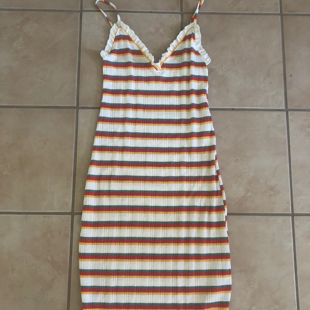 Zara striped midi dress